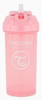 Kubek niekapek Twistshake Straw Cup Pastel Pink 12 m + ze słomką 360 ml (7350083125880)