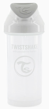 Kubek niekapek Twistshake Straw Cup White 12 m + ze słomką 360 ml (7350083125927)