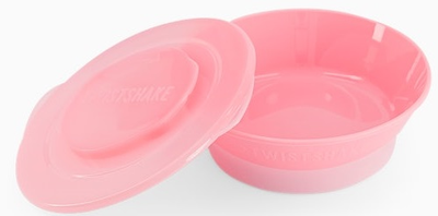 Мисочка з кришкою Twistshake Bowl 6 м + Pastel Pink (7350083121493)