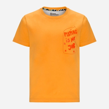 Koszulka dziecięca dla dziewczynki Jack Wolfskin Villi T K 1609721-3087 116 cm Pomarańczowa (4064993684117)