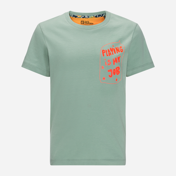 Дитяча футболка для дівчинки Jack Wolfskin Villi T K 1609721-4215 92 см Зелена (4064993684148)