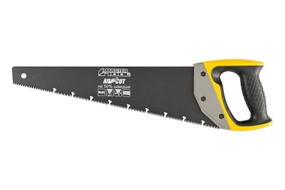 Ножовка столярная 400 мм MASTERTOOL BLACK ALLIGATOR 9TPI MAX CUT закаленный зуб 3D заточка тефлоновое покрытие