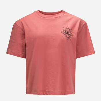 Підліткова укорочена футболка для дівчинки Jack Wolfskin Teen Mosaic T G 1609841-2183 164 см Коралова (4064993686142)