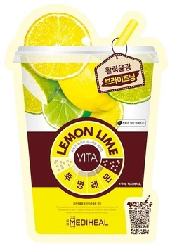 Maska do twarzy Mediheal Vita Lemon Lime Mask rozświetlająco-energetyzująca z cytryną i limonką 20 ml (8809615055694)