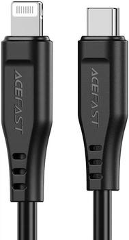 Kabel Acefast C3-01 Type-C to iP 3A 30W TPE TPE connectors Black (C3-01-C-L black)