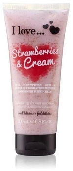 Peeling do ciała I love... Exfoliating Shower Smoothie Strawberries & Cream 200 ml (5060217188743)