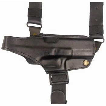 Кобура МЕДАН Glock 17 оперативная кожаная формованная трехслойная горизонтальная (с резинкой)