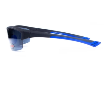 Поляризационные очки BluWater Daytona-1 Polarized (gray) серые в черно-синей оправе