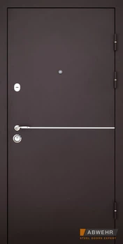 Двері ABWEHR Solid вуличні (960х2050 RAL8019 Коричневі/Венге). Праві.