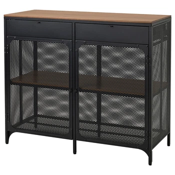 Сервант IKEA ФЬЕЛЛЬБО, черный, 005.027.99