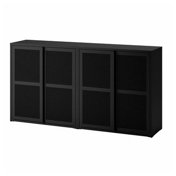 Шафа IKEA ІВАР, Двері, чорна сітка, 160x30x83 см, 995.081.08