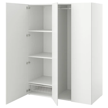 Шкаф с 3 дверьми IKEA ОПХУС, белый, Фоннес белый, 140x57x181 см, 194.243.39