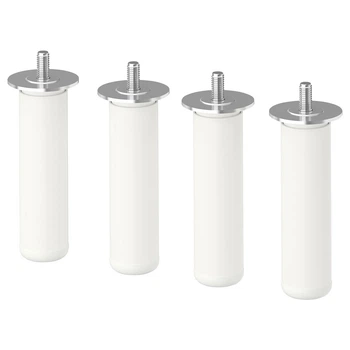 Ножка IKEA ЛЭТТХЕТ, белый, металлический, 11 см, 503.955.94