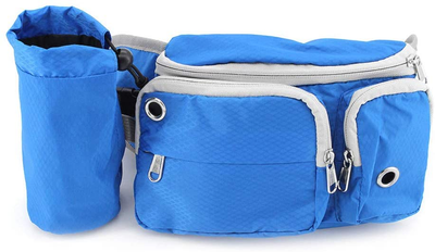 Поясна сумка для вигулу собак Voyager Pet LVC809 Blue з тримачем для пляшки