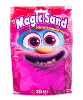 Кінетичний пісок Strateg Magic Sand 200г Фіолетовий + форми 39401-4