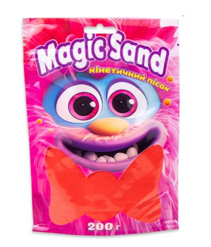 Кінетичний пісок Strateg Magic Sand 200г Червоний + форми 39401-6