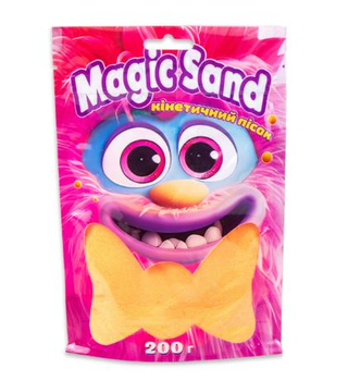 Кінетичний пісок Strateg Magic Sand 200г Помаранчевий + форми 39401-7