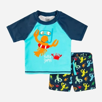 Дитячий комплект для плавання (футболка + плавки) для хлопчика Cool Club CCB2402991-00 68/74 см Різнокольоровий (5903977332516)