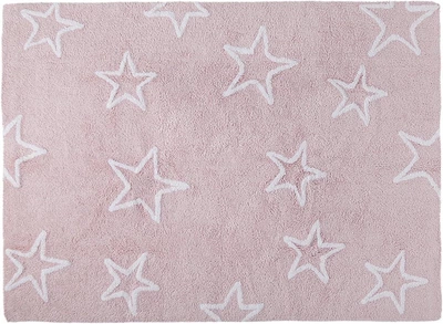 Ковер моющийся Stars Pink Happy Decor Kids, розовый, 120 x 160 см, 100% хлопок