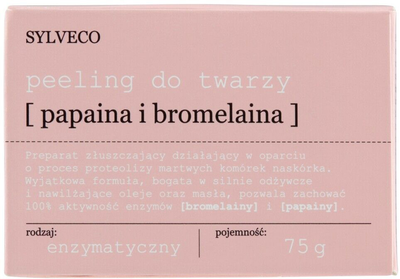 Peeling do twarzy Sylveco Papaina i Bromelaina 75 ml (5902249015706)