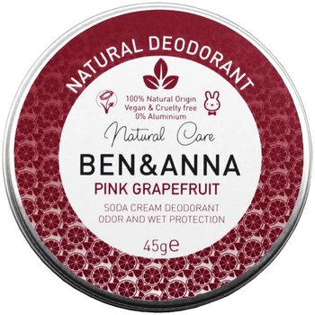 Натуральний дезодорант Ben&Anna Natural Deodorant крем в алюмінієвій банці Pink Grapefruit 45 г (4260491220899)
