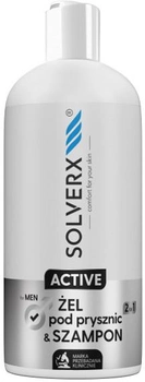 Żel pod prysznic i szampon 2w1 Solverx Active dla mężczyzn 400 ml (5907479387319)