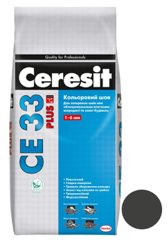 Затирка для швів Ceresit CE33 Plus 116 антрацит (2 кг) (1995608)