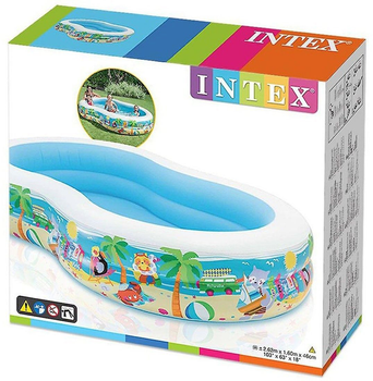 Надувний басейн Intex Swim Center Seashore Pool 262 x 160 x 46 см (6941057454900)