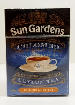 Купаж черного и зеленого чая с кардамоном и бергамотом Sun Gardens Colombo 100г