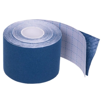 Кінезіо тейп стрічка для тейпування спини шиї тіла 3,8 см х 5 м Kinesio tape синій АН553