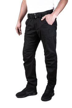 Тактичні штани SMILO cargo rip-stop black, XS, 230 г кв м, 65% поліестер з еластаном/35% хлопок