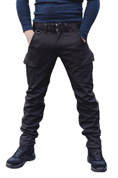 Тактичні штани SMILO cargo Softshell BLACK, M, Softshell