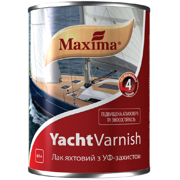 Лак яхтний алкідно-уретановий MAXIMA Yacht varnish Матовий 0.75л