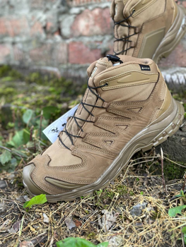 Берцы тактические Salomon XA Forces Mid GTX, цвет койот, размер 42 , (27 см стелька)