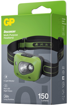Налобний ліхтар GP Discovery CH43 Зелений (4891199211027)