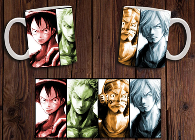 Чашка белая керамическая "Ван Пис" One Piece 19 Aurora