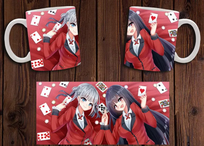 Чашка белая керамическая "Безумный азарт" Kakegurui 11 Aurora