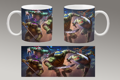 Чашка белая керамическая "Черепашки-ниндзя" Teenage Mutant Ninja Turtles Aurora 19