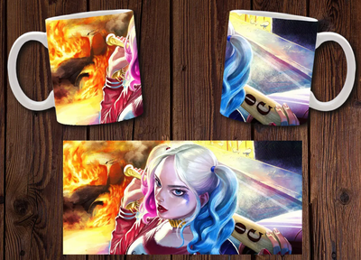 Чашка белая керамическая "Харли Квинн" Harley Quinn 17 Aurora
