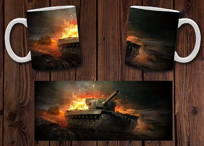 Чашка белая керамическая с принтом "World of Tanks" Світ Танків 25 Aurora