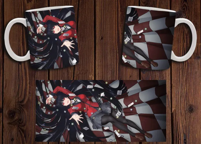 Чашка белая керамическая "Безумный азарт" Kakegurui 16 Aurora