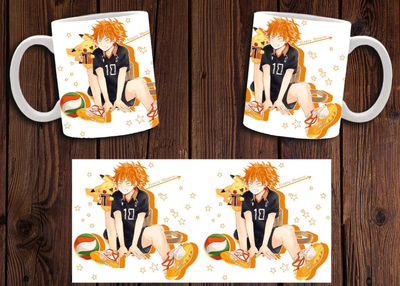 Чашка белая керамическая "Волейбол" Haikyuu 15 Aurora