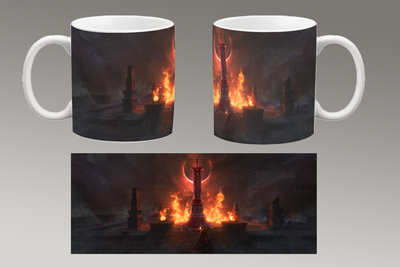 Чашка біла керамічна "Diablo 4" Діабло 51 Aurora