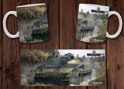 Чашка біла керамічна з принтом "World of Tanks" Світ Танків 21 Aurora