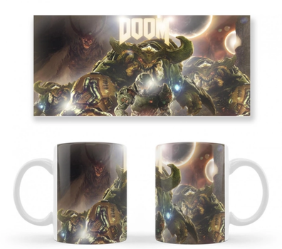 Чашка біла керамічна Doom Eternal (Дум) 15 Aurora