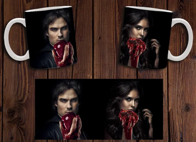 Чашка біла керамічна "Щоденники вампіра" The Vampire Diaries 13 Aurora