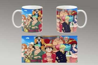 Чашка белая керамическая "Ван Пис" One Piece 37 Aurora