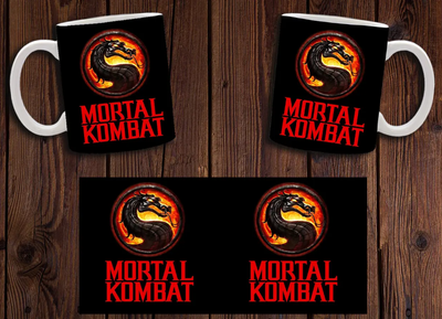 Чашка біла керамічна з принтом "Mortal Kombat" Мортал Комбат 19 ABC