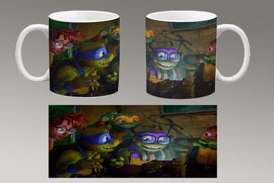 Чашка белая керамическая "Черепашки-ниндзя" Teenage Mutant Ninja Turtles Aurora 34
