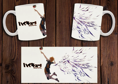 Чашка белая керамическая "Волейбол" Haikyuu 18 Aurora